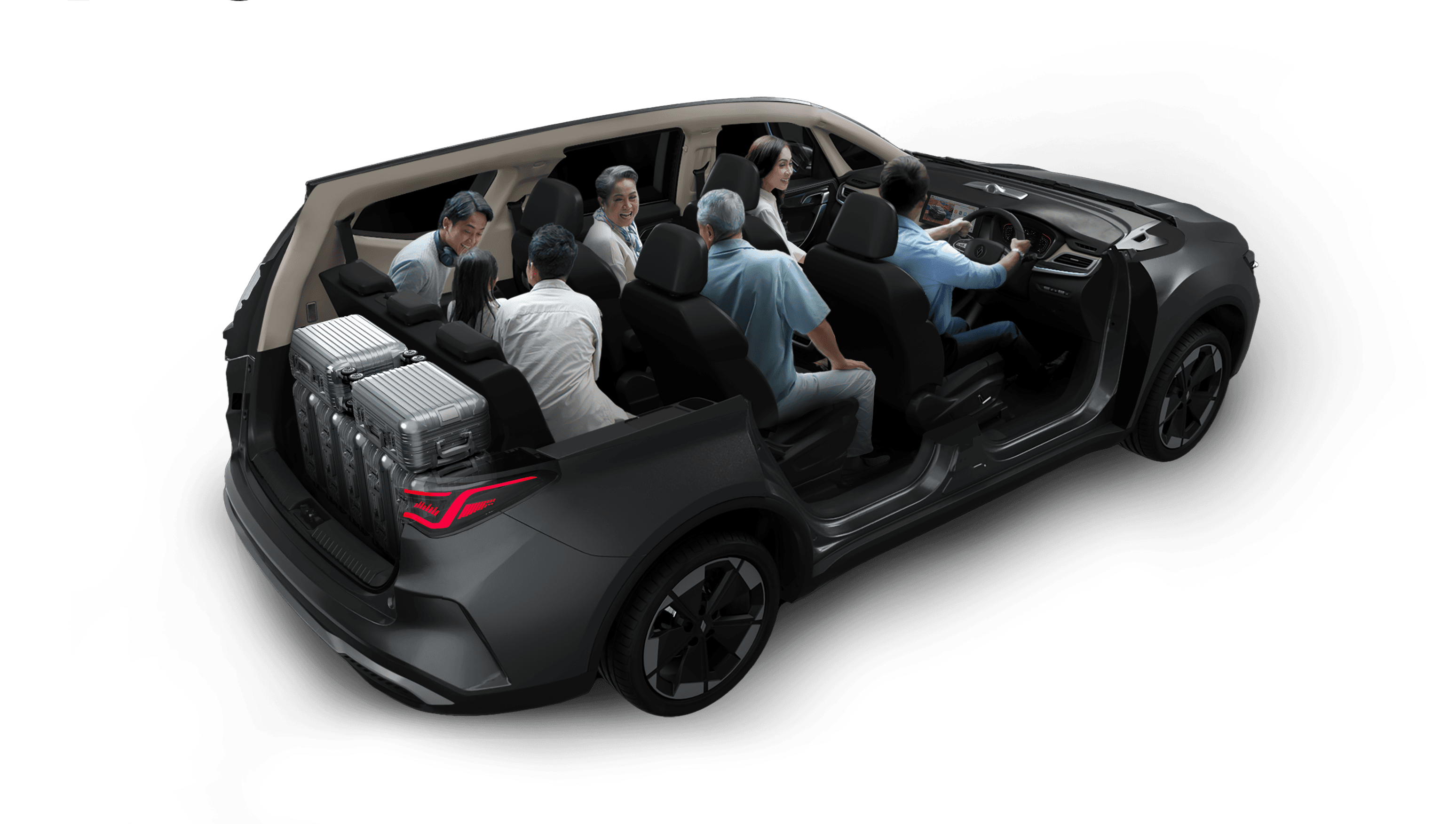 7 Passengers 7 Luggages